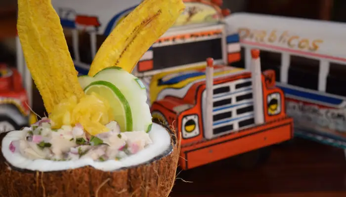 Authentic Panamanian ceviche prepared with fresh catch